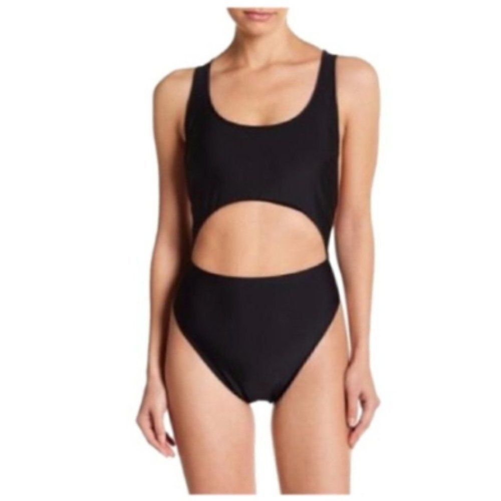 RACHEL Rachel Roy Size M Black One Piece Swimsuit